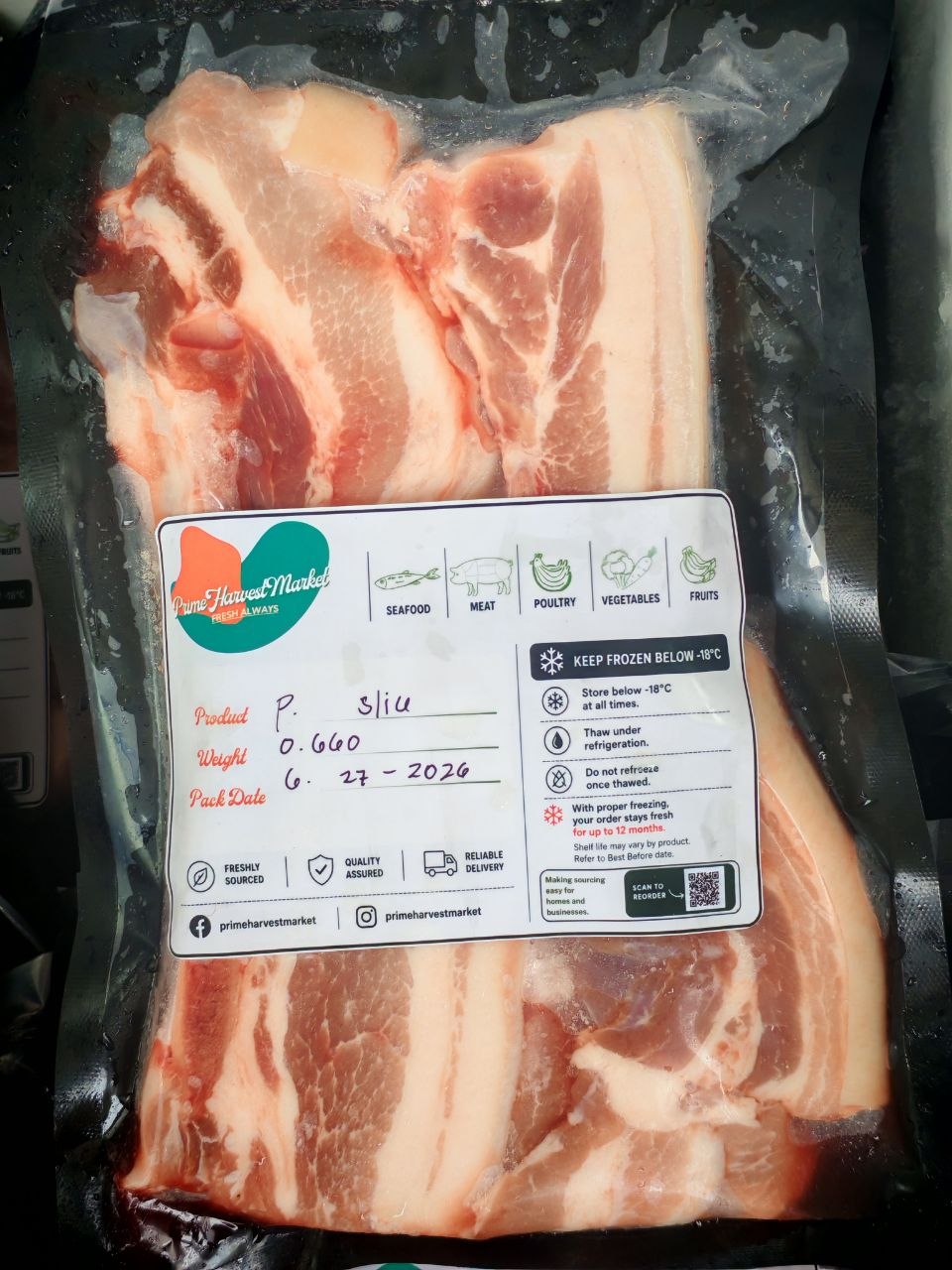 Pork Liempo Sliced