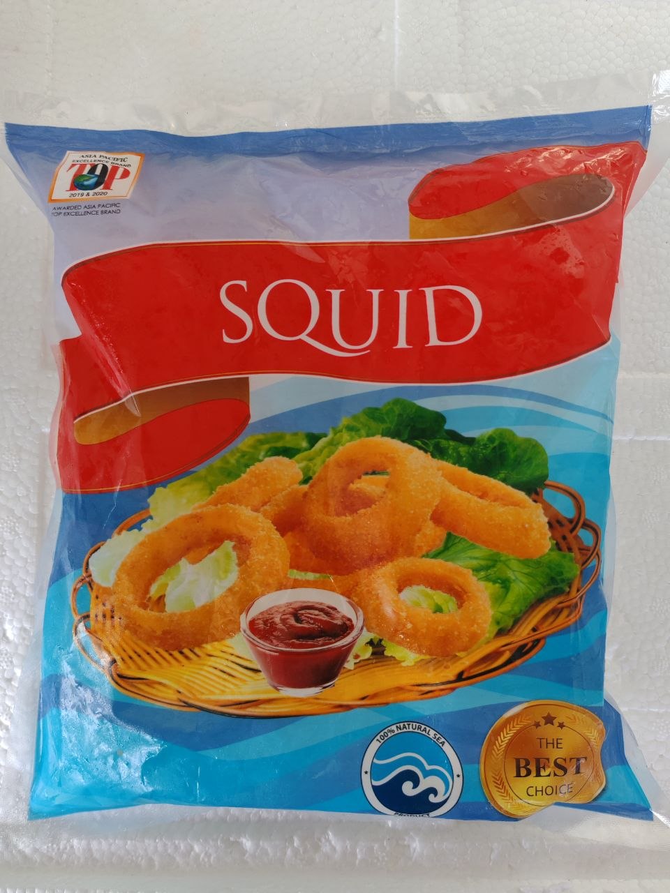 Squid Ring Branded White 3-8cm
